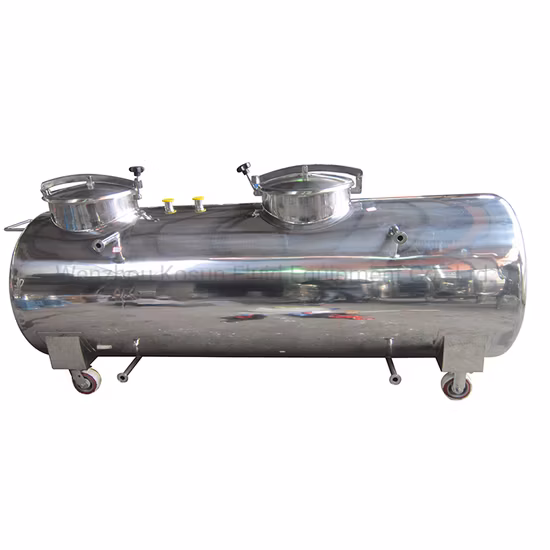 Weinlagertank aus Edelstahl in Lebensmittelqualität