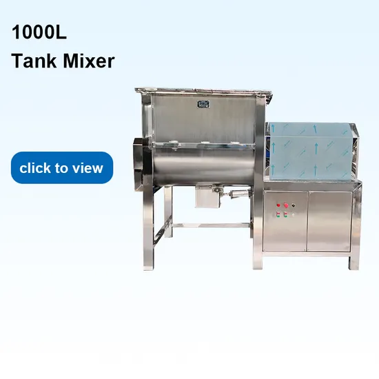 1000L Edelstahl Horizontaler Lebensmittelschneckenbandschneckenmischer Trockenpulvermischer Mischmaschine