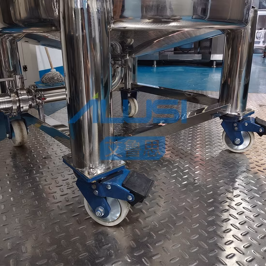 Sanitärmantel-Mischbehälter aus Edelstahl mit Rührwerk oben